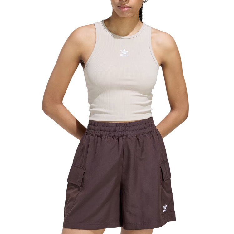 Майка женская Adidas ESS RIB TANK бежевая KD3822 изображение 1