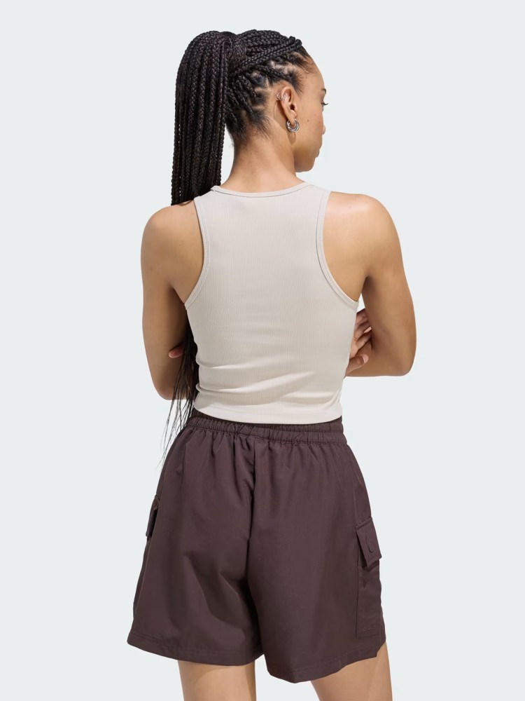 Майка женская Adidas ESS RIB TANK бежевая KD3822 изображение 3
