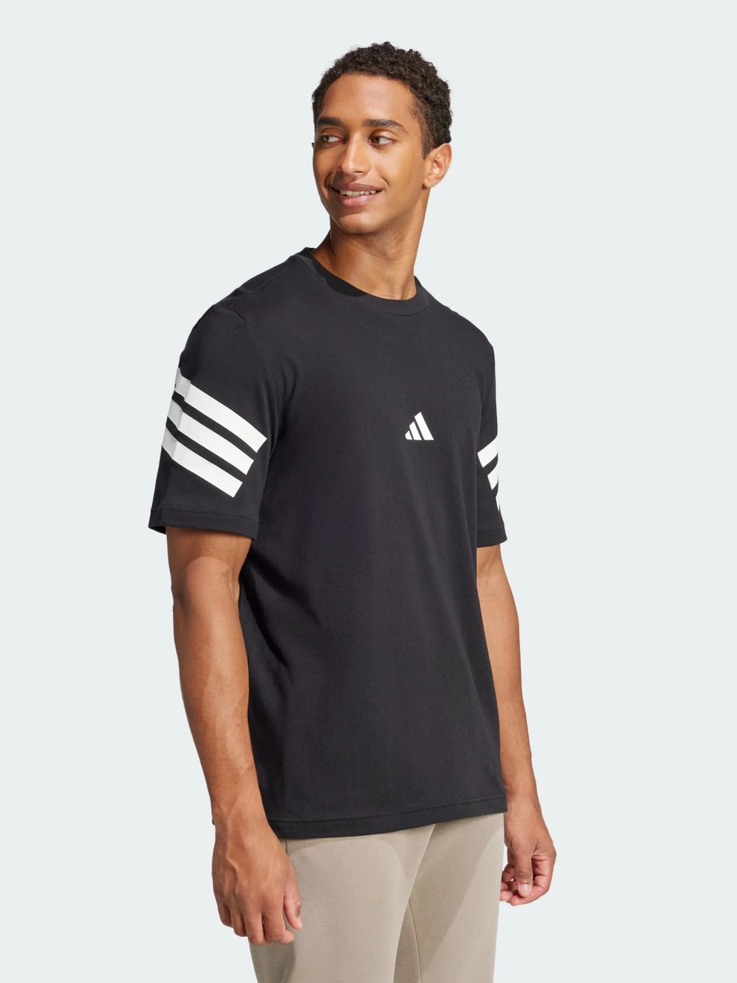 Футболка мужская Adidas M FI 3S REG T черная JD4877 изображение 3