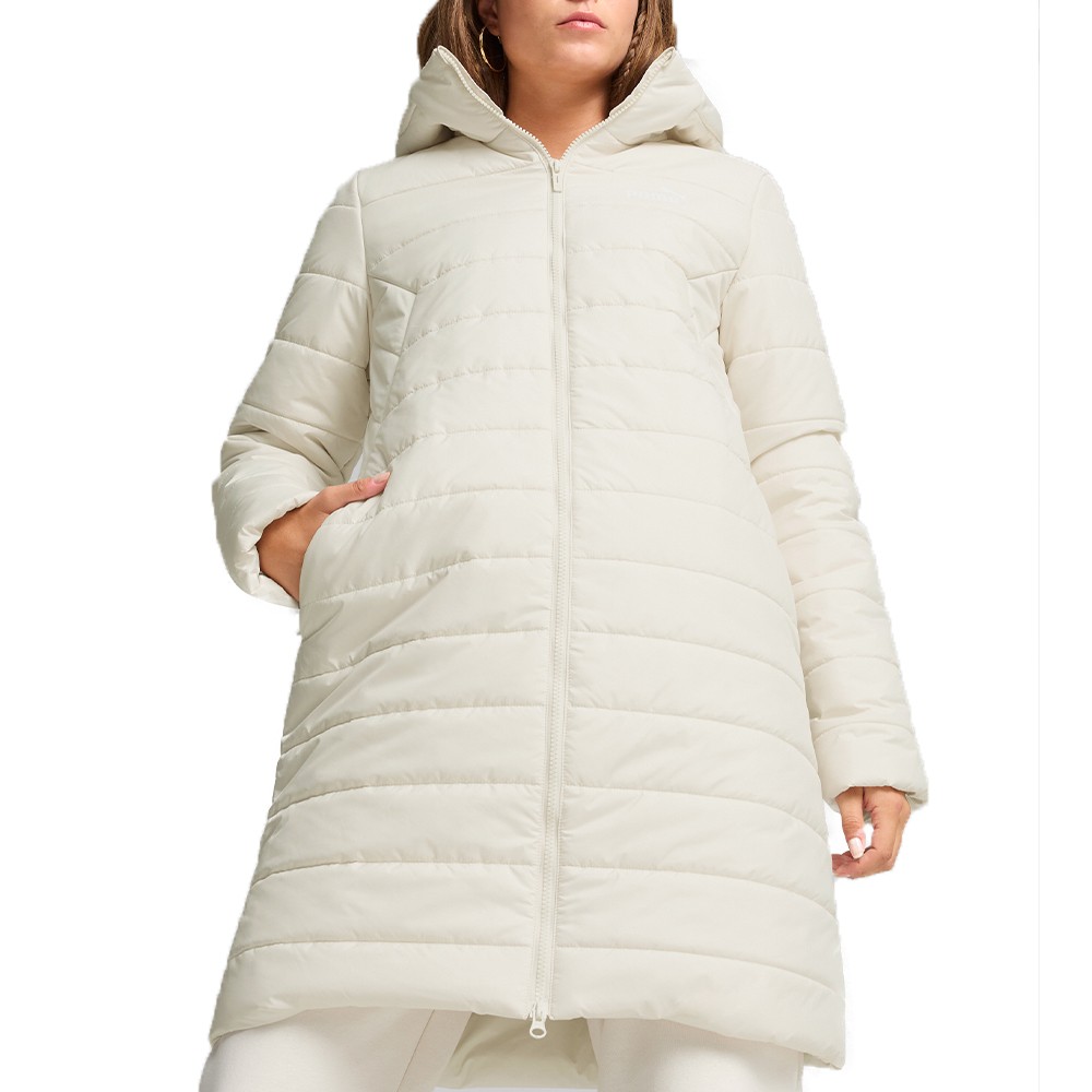 Куртка женская Puma ESS Hooded Padded Coat молочная 84894280