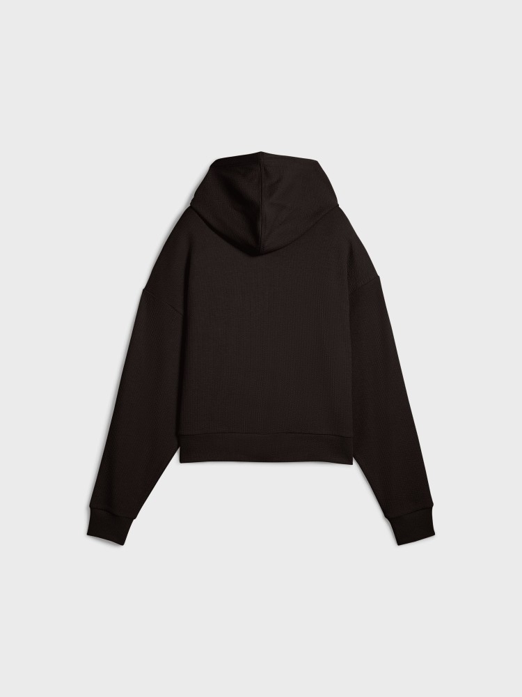 Толстовка женская Puma HER Crop Full-Zip Hoodie черная 68505601 изображение 7