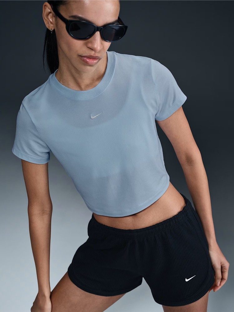 Футболка женская Nike W NSW NK CHLL KNT CRP голубая HF9538-423 изображение 4