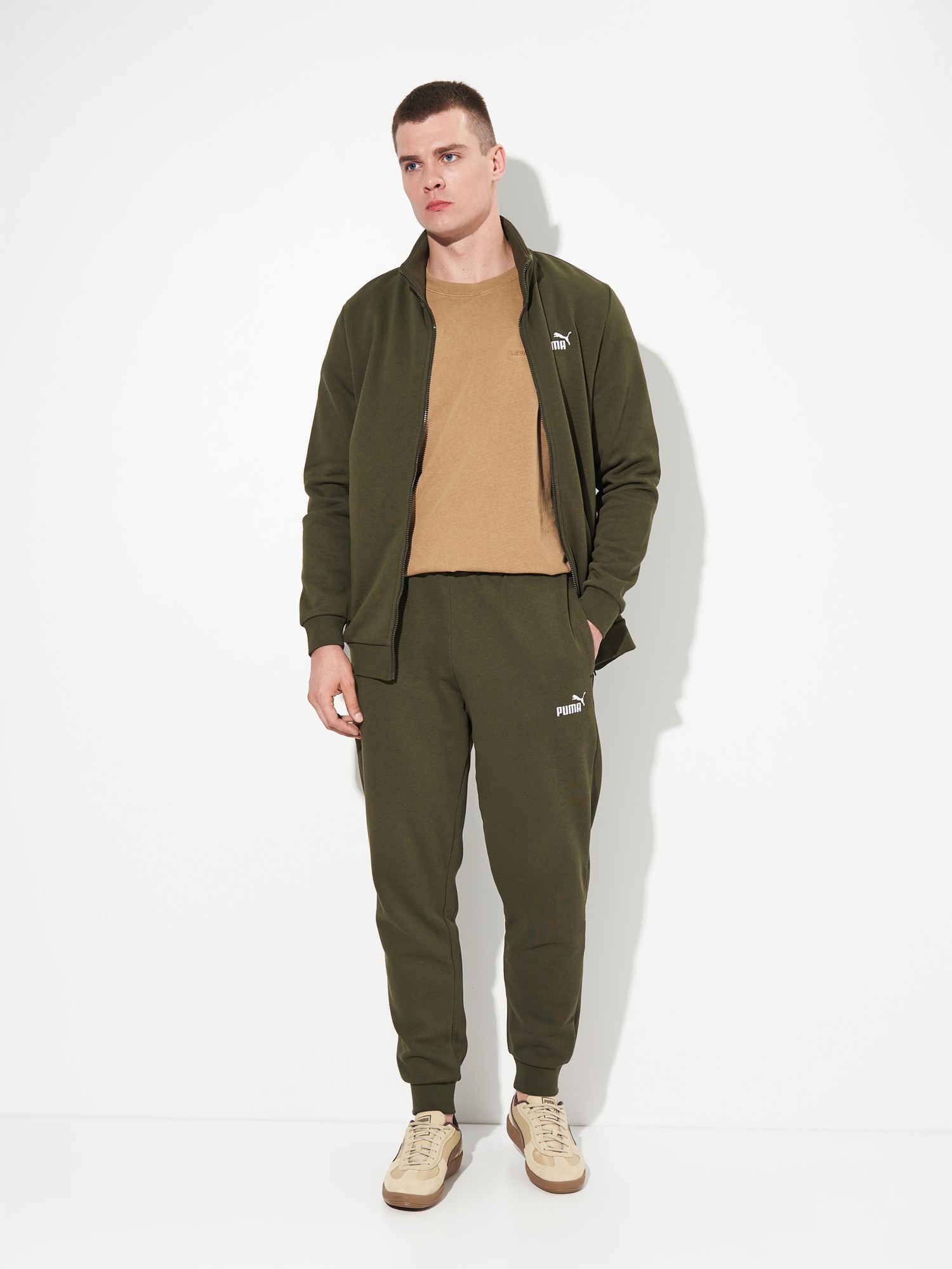 Костюм мужской Puma ESS Sweat Suit FL хаки 68817570 изображение 3