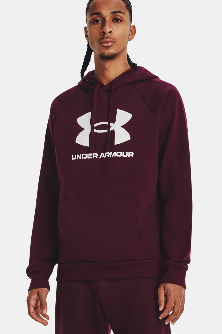 Толстовка мужская Under Armour UA Rival Fleece Logo HD бордовая 1379758-600 изображение 2