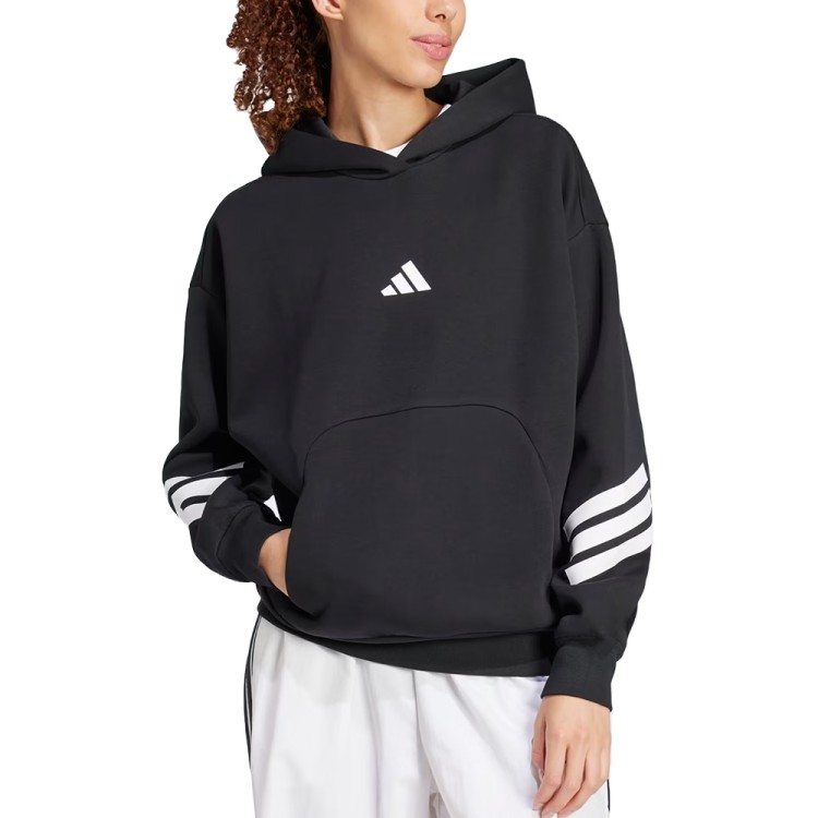 Толстовка женская Adidas W FI 3S OH HD черная JC5426 изображение 1