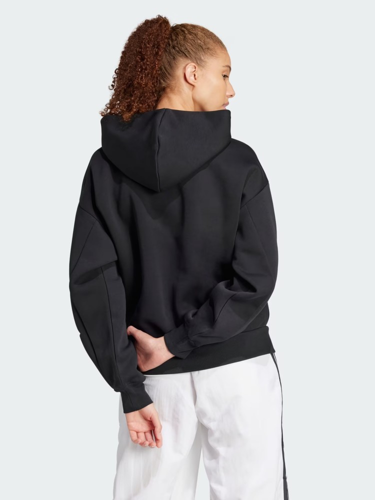 Толстовка женская Adidas W FI 3S OH HD черная JC5426 изображение 3