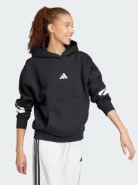 Толстовка женская Adidas W FI 3S OH HD черная JC5426 изображение 4