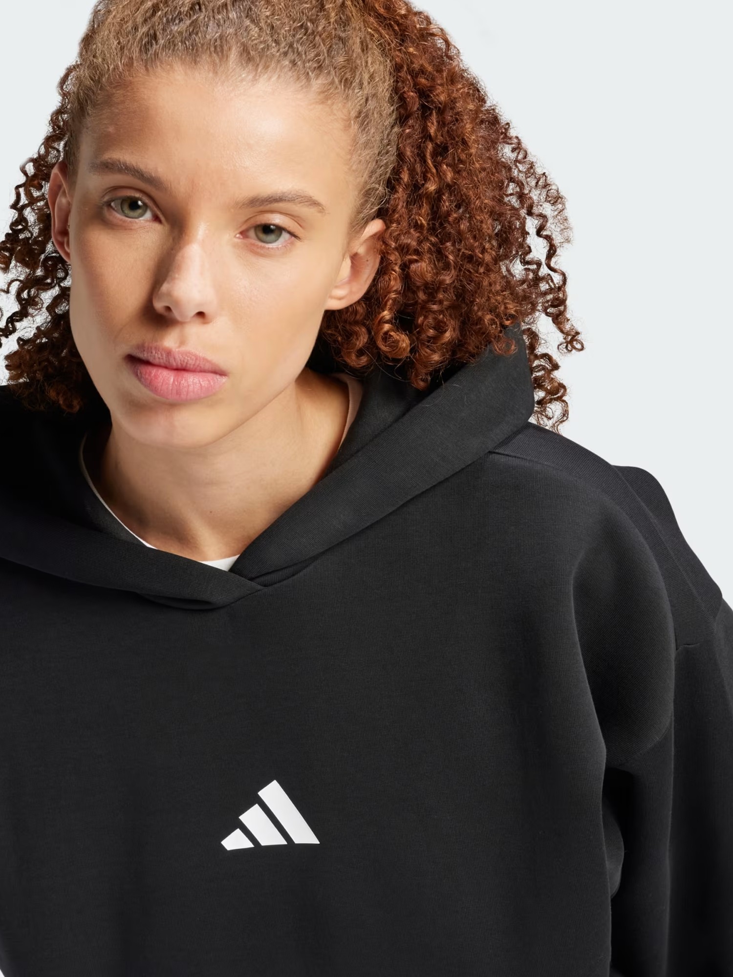 Толстовка женская Adidas W FI 3S OH HD черная JC5426 изображение 6