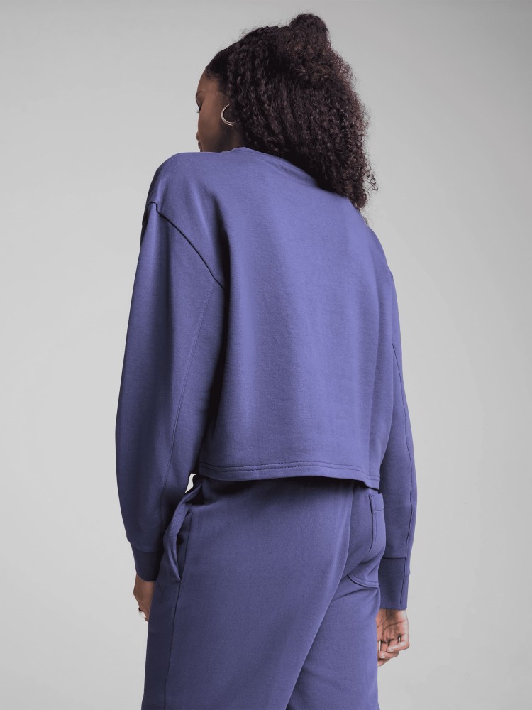 Толстовка женская Puma HER Relaxed Crew фиолетовая 68505846 изображение 3