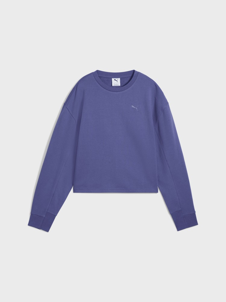 Толстовка женская Puma HER Relaxed Crew фиолетовая 68505846 изображение 5