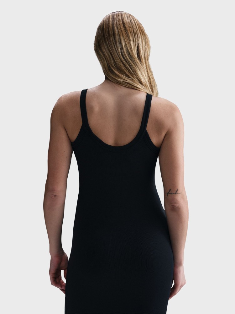 Платье женское Nike W NSW NK CHLL KNT MRIB TNK DRS черное HJ0710-010 изображение 5