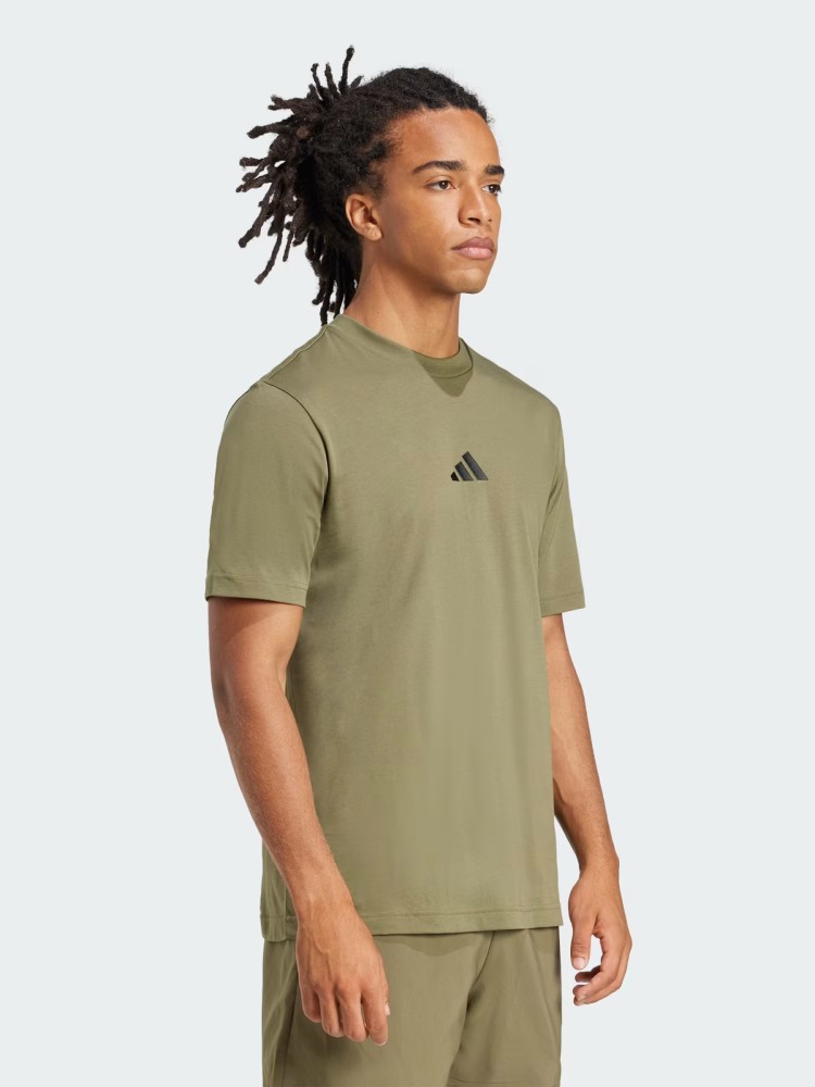 Футболка мужская Adidas M SL SJ T оливковая JF1097 изображение 4