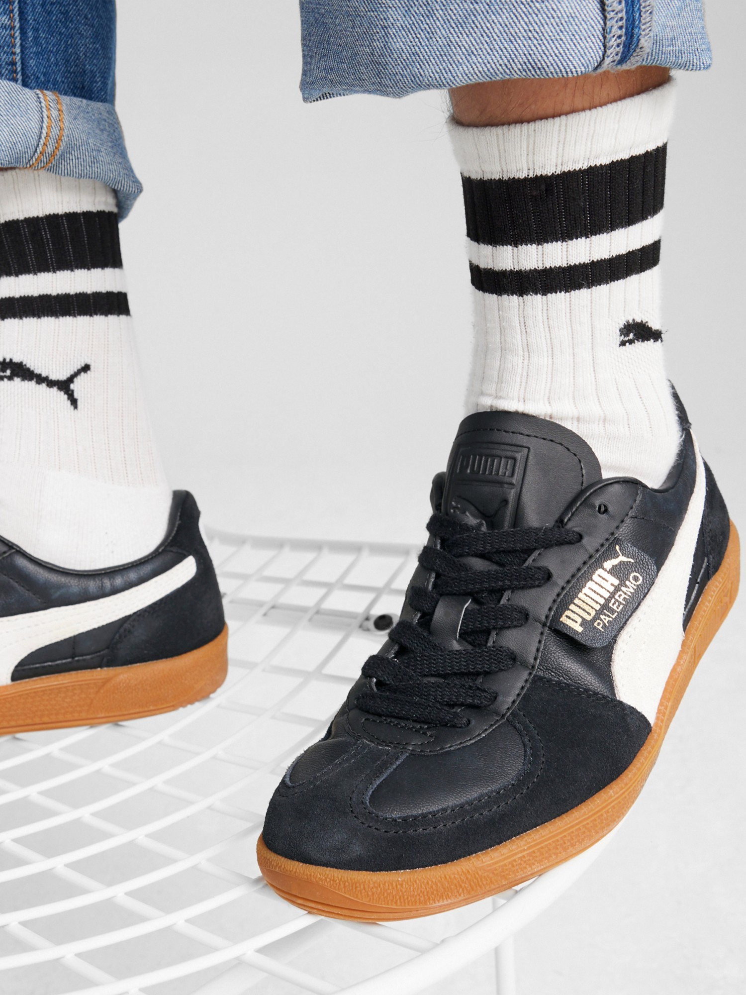Кроссовки мужские Puma Palermo Lth черные 39646403 изображение 8