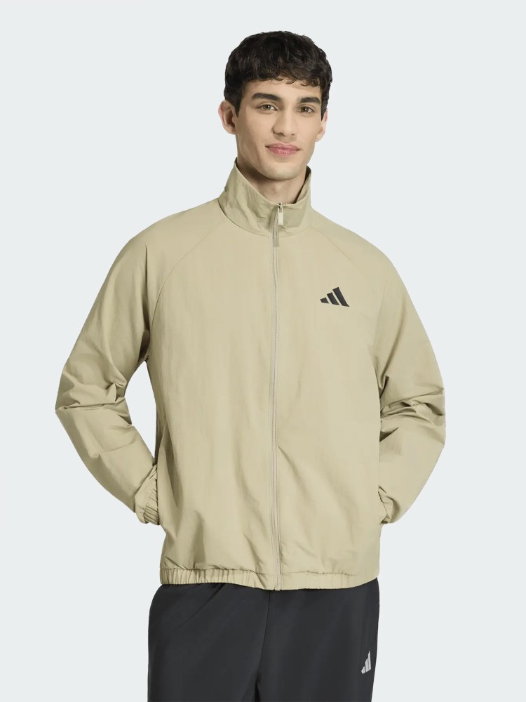Ветровка мужская Adidas Essential Small Logo Windbreaker песочная KB6076 изображение 2