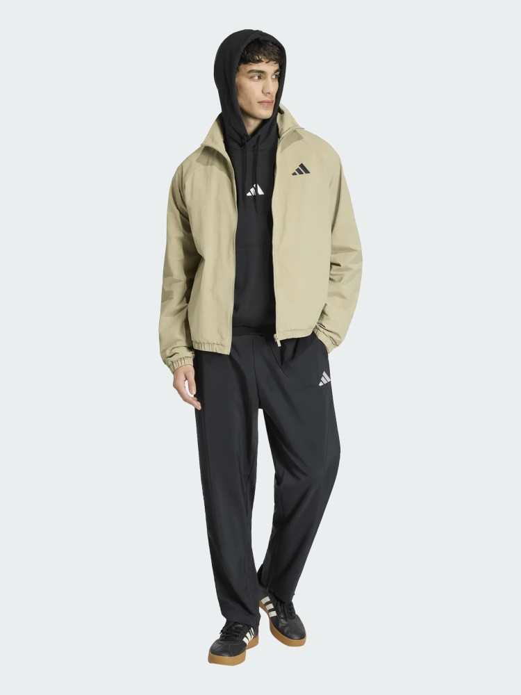 Ветровка мужская Adidas Essential Small Logo Windbreaker песочная KB6076 изображение 6