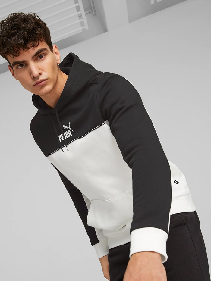Толстовка мужская Puma ESS BLOCK x TAPE Hoodie TR черная 67517301 изображение 2