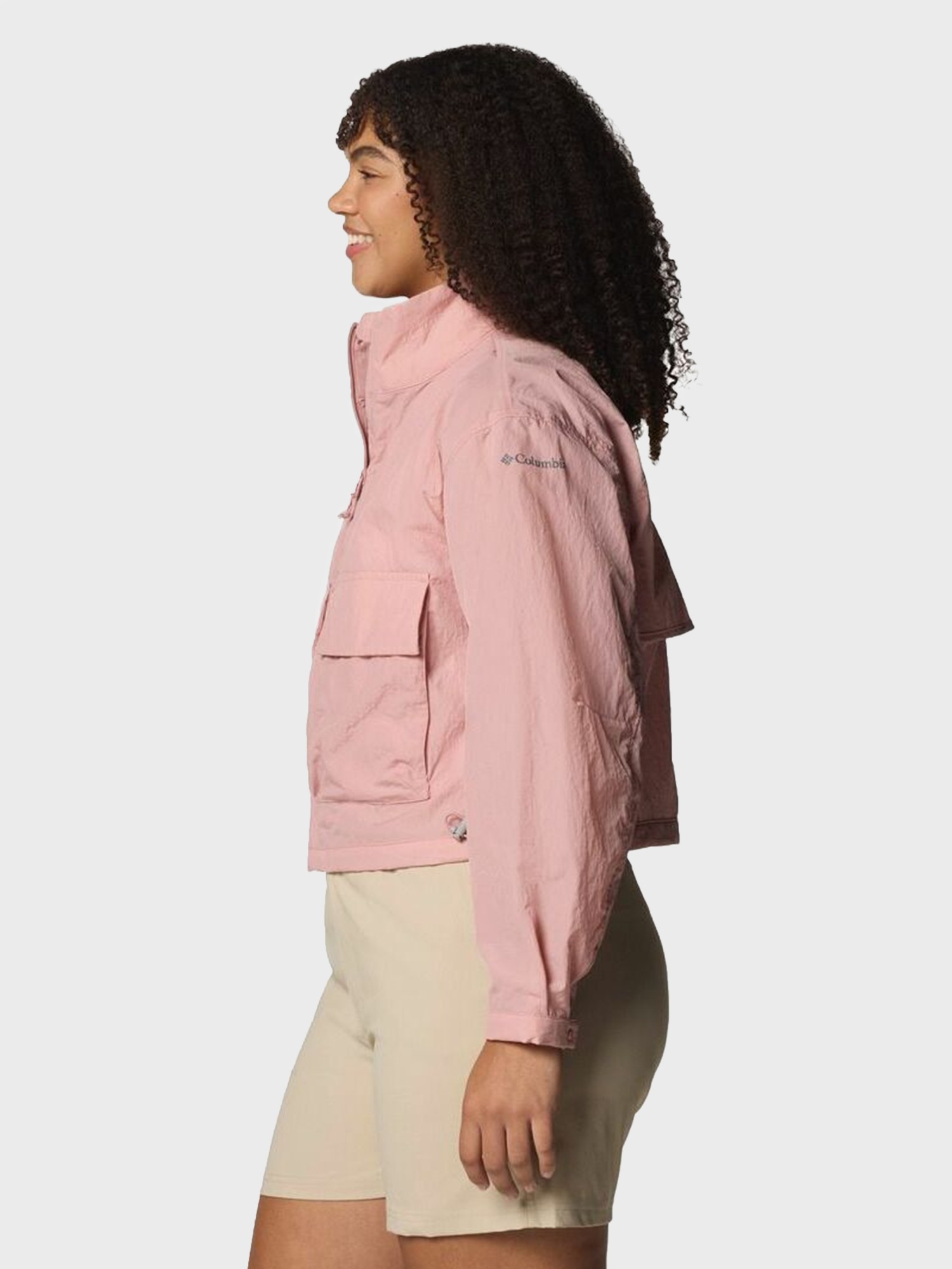 Ветровка женская Columbia Paracutie™ Cropped Cargo Windbreaker розовая 2116571-659 изображение 4