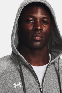 Толстовка мужская Under Armour UA Rival Fleece FZ Hoodie серая 1379767-025 изображение 5