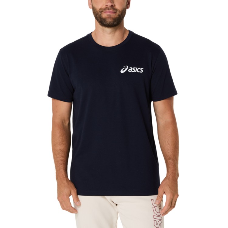 Футболка мужская Asics ASICS CHEST LOGO SS TEE темно-синяя 2031E659-402 изображение 1
