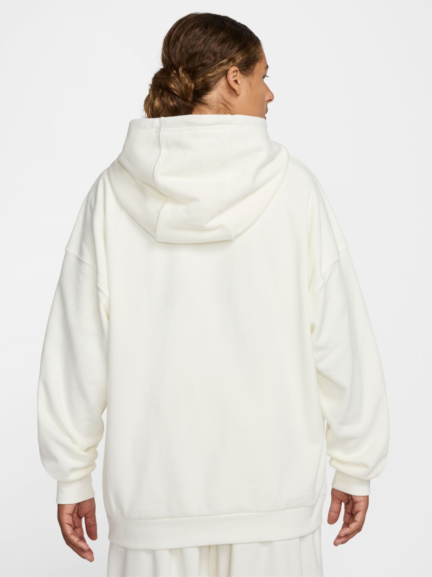Толстовка мужская Nike M NK CLUB FT OVERSIZED PO HDY белая HJ1816-133 изображение 3