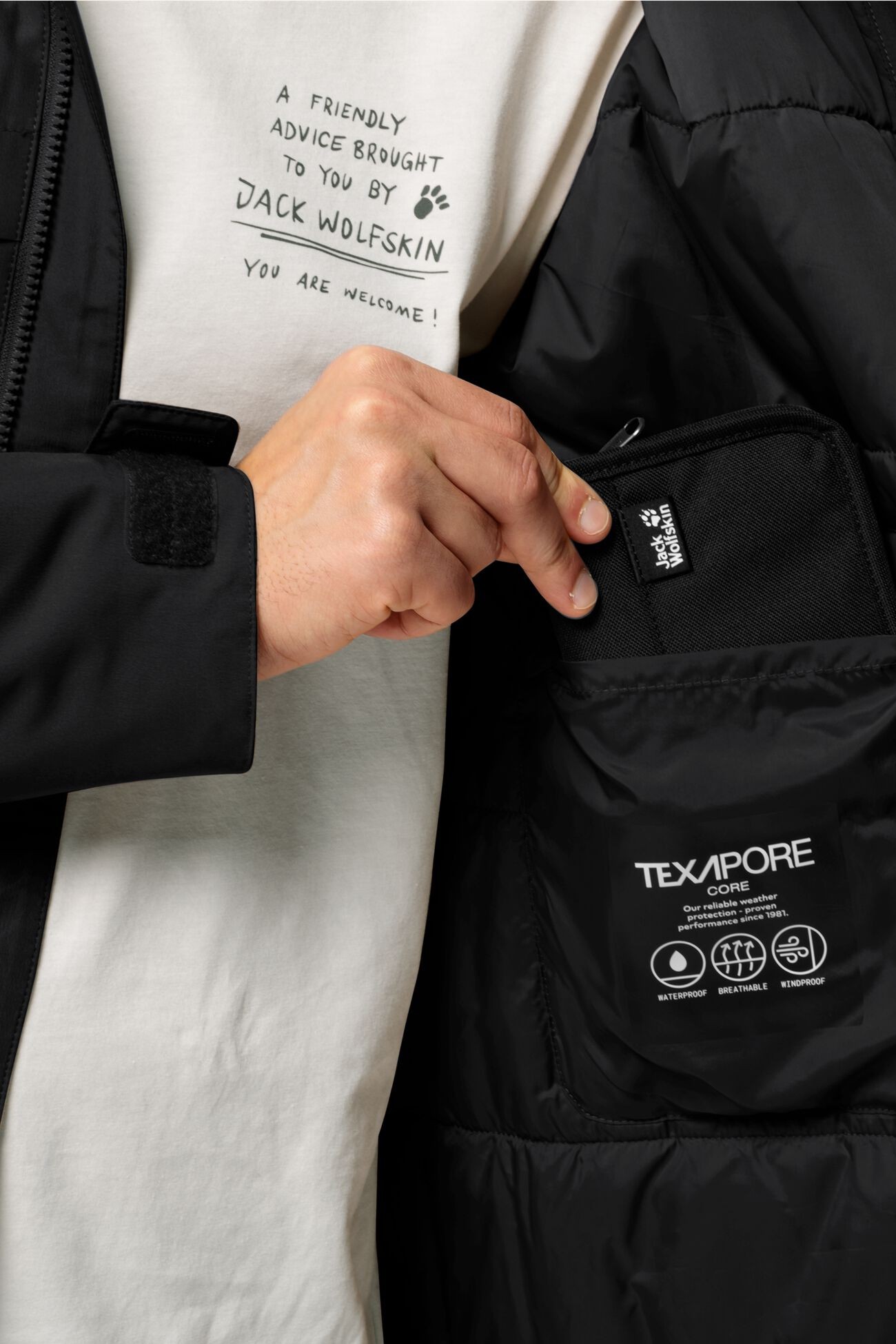 Куртка мужская Jack Wolfskin WINTERLAGER PARKA M черная 1115471-6000 изображение 6