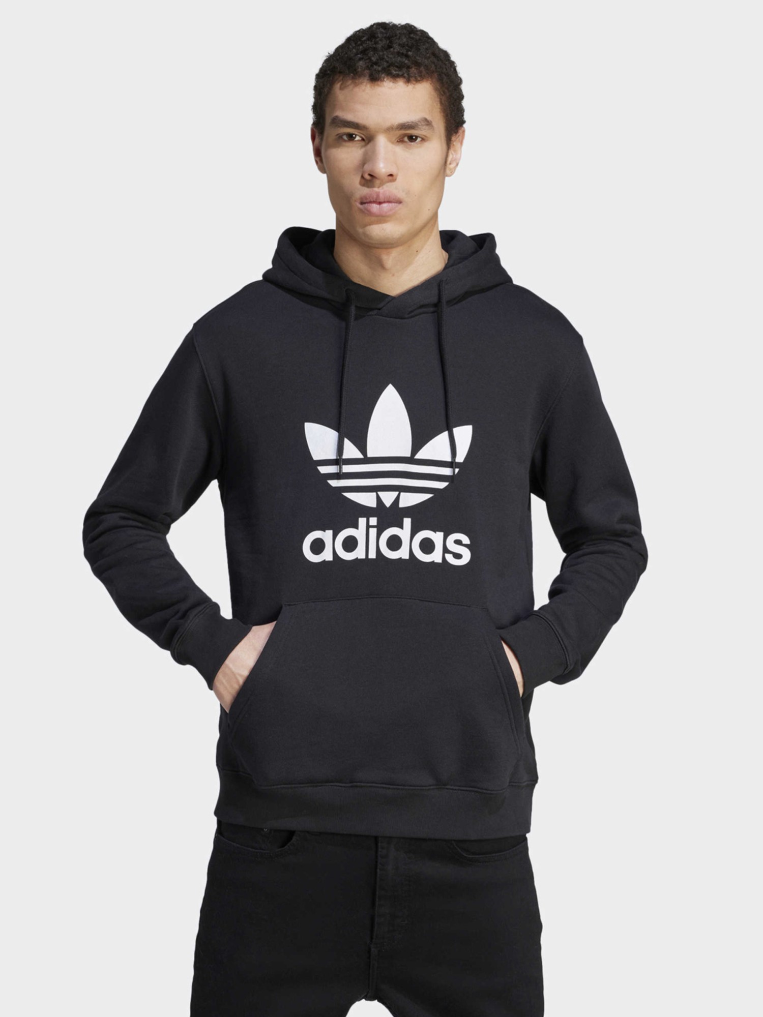 Толстовка мужская Adidas TREFOIL HOODY черная IM4489 изображение 2