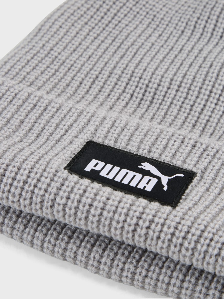 Шапка  Puma ESS High Crown Beanie серая 02641002 изображение 4