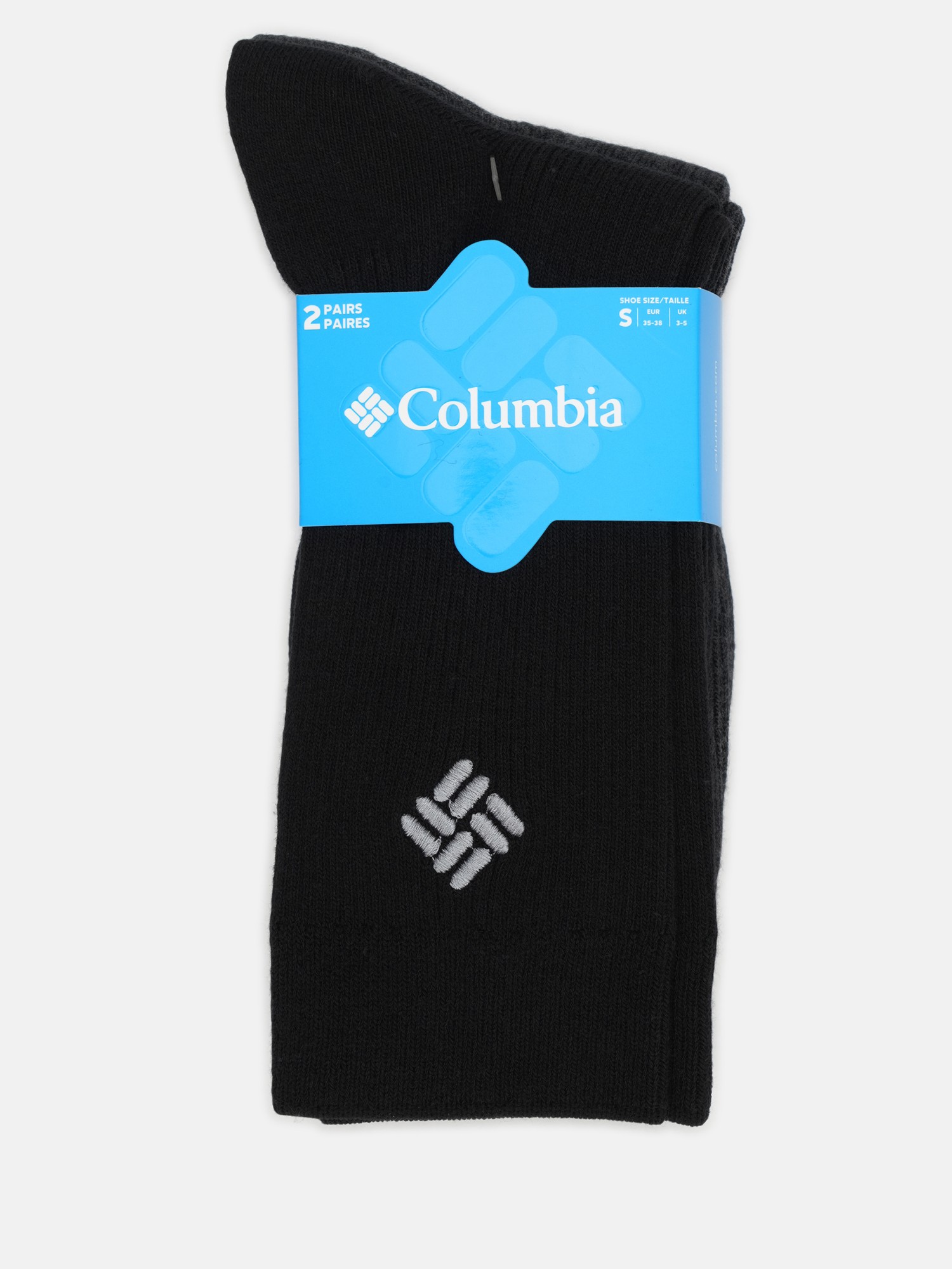 Носки Columbia Ribbed crew DC черные S7019481-BLKGREY изображение 2