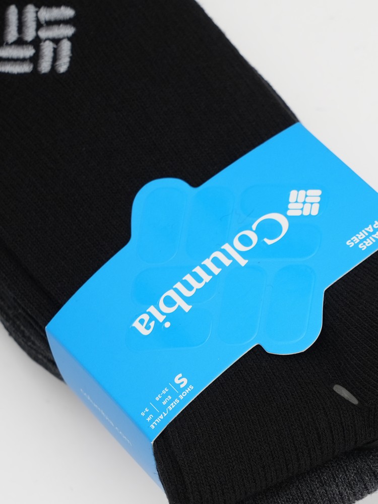 Носки Columbia Ribbed crew DC черные S7019481-BLKGREY изображение 4