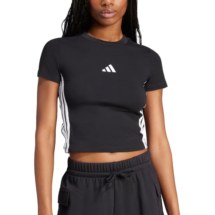 Футболка женская Adidas W 3S SJ BABY T черная JC8325 изображение 1