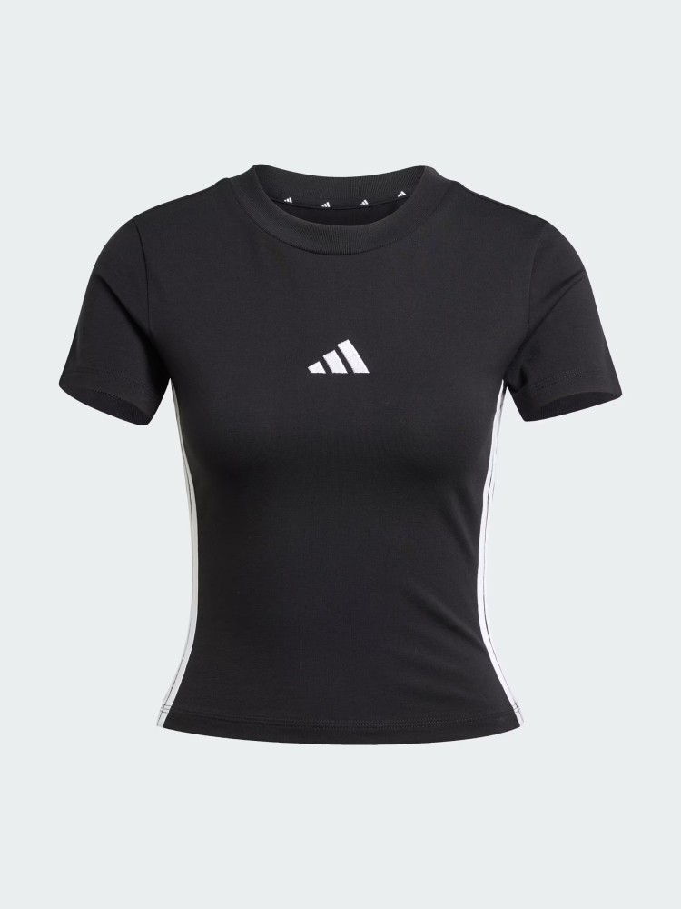 Футболка женская Adidas W 3S SJ BABY T черная JC8325 изображение 7