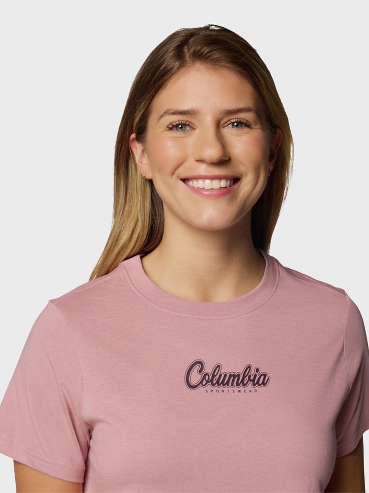 Футболка женская Columbia Rolling Bend™ Graphic SS розовая 2120021-659 изображение 5