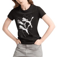 Футболка женская Puma GRAPHICS Branded Leaf Tee черная 68508201 изображение 1