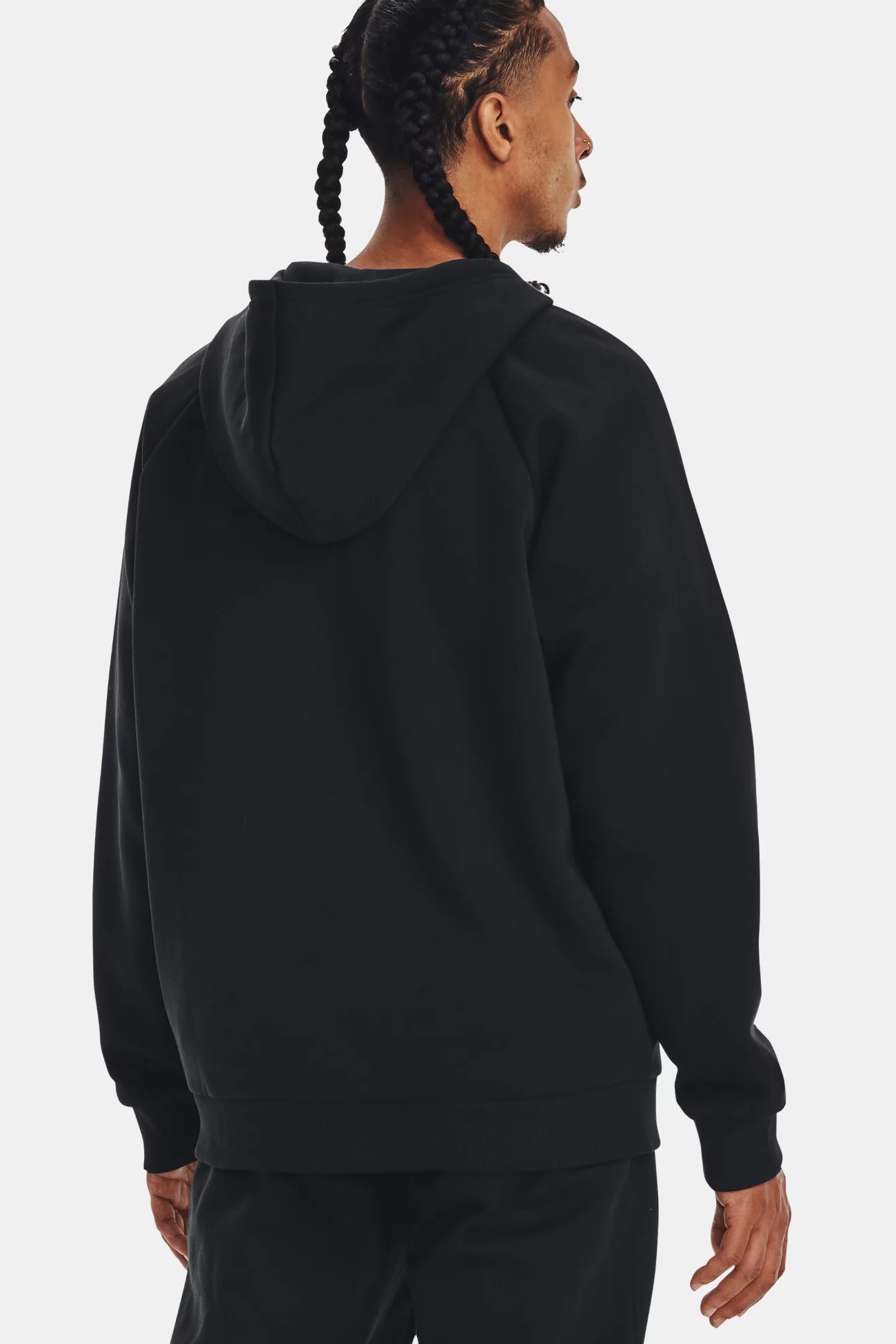 Толстовка мужская Under Armour UA Rival Fleece FZ Hoodie черная 1379767-001 изображение 3