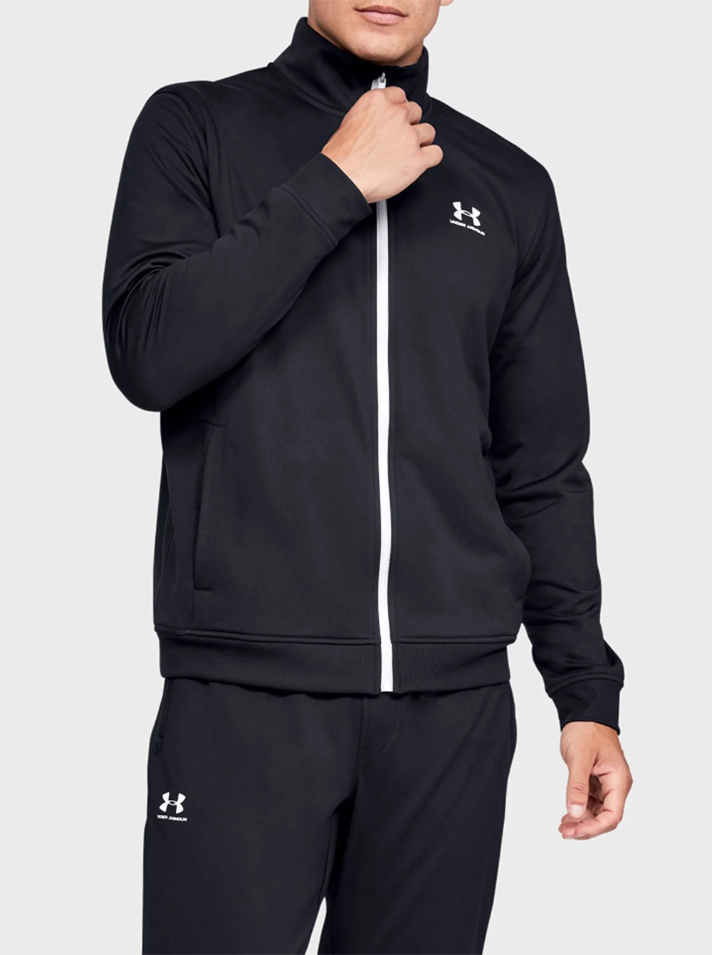 Толстовка мужская Under Armour SPORTSTYLE TRICOT JACKET черная 1329293-002 изображение 2
