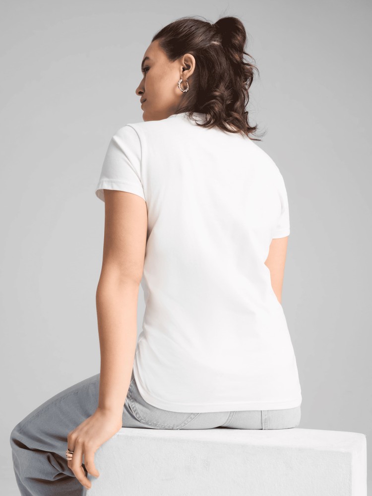 Футболка женская Puma GRAPHICS Branded Leaf Tee белая 68508202 изображение 3