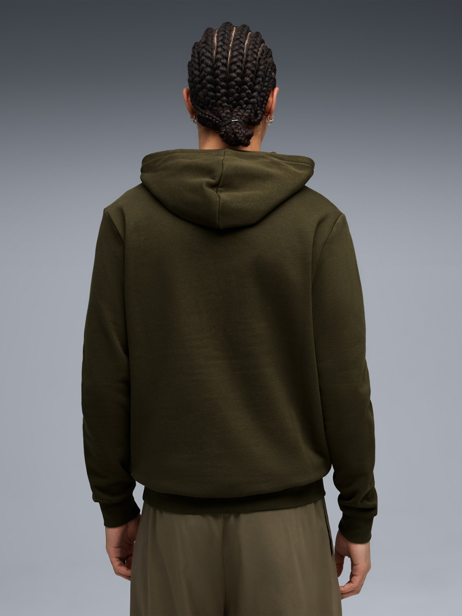 Толстовка мужская Puma ESS BLOCK Hoodie FL хаки 68468682 изображение 3