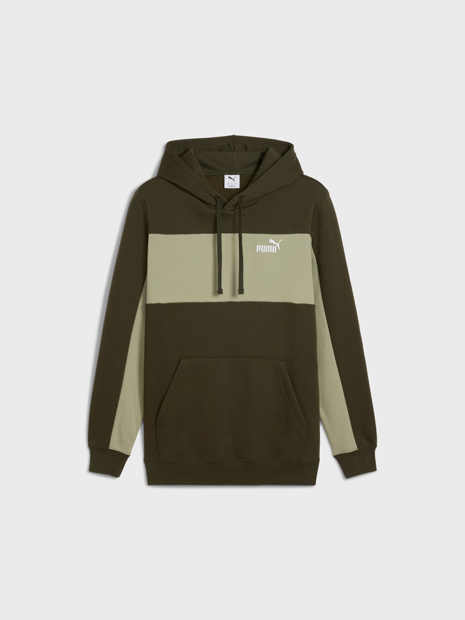 Толстовка мужская Puma ESS BLOCK Hoodie FL хаки 68468682 изображение 5