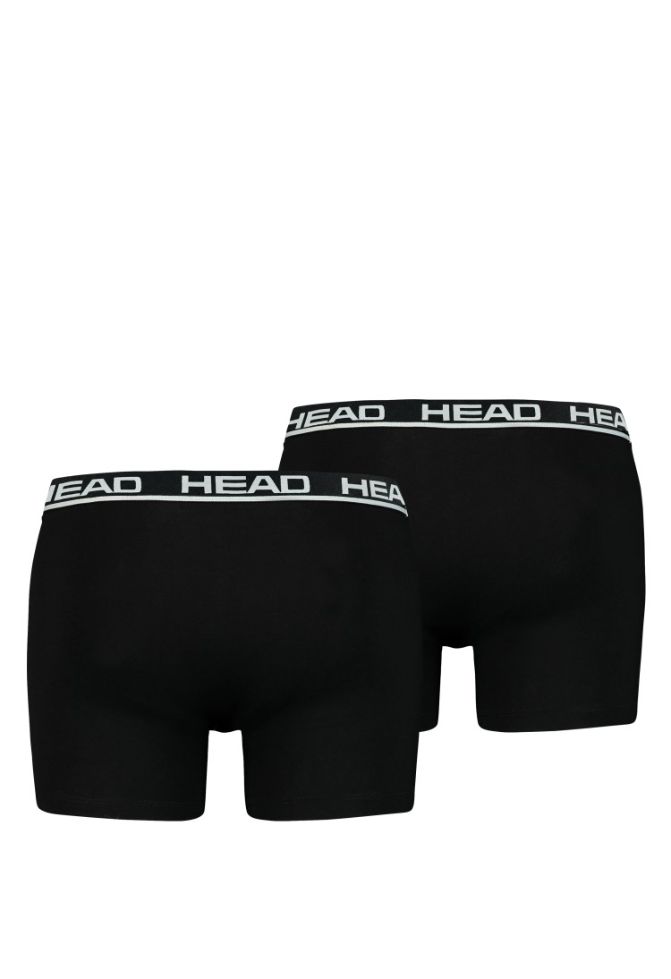 Боксеры мужские HEAD BASIC BOXER 2P черные 701202741005 изображение 3