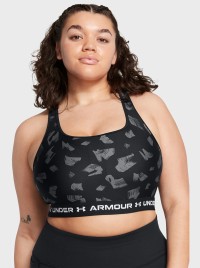Бра женский Under Armour Crossback Mid Print черный 1361042-009 изображение 10