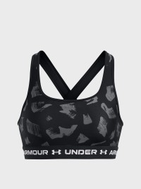 Бра женский Under Armour Crossback Mid Print черный 1361042-009 изображение 11