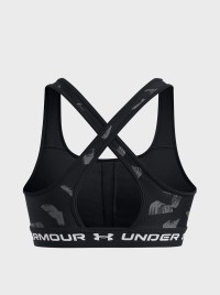 Бра женский Under Armour Crossback Mid Print черный 1361042-009 изображение 12
