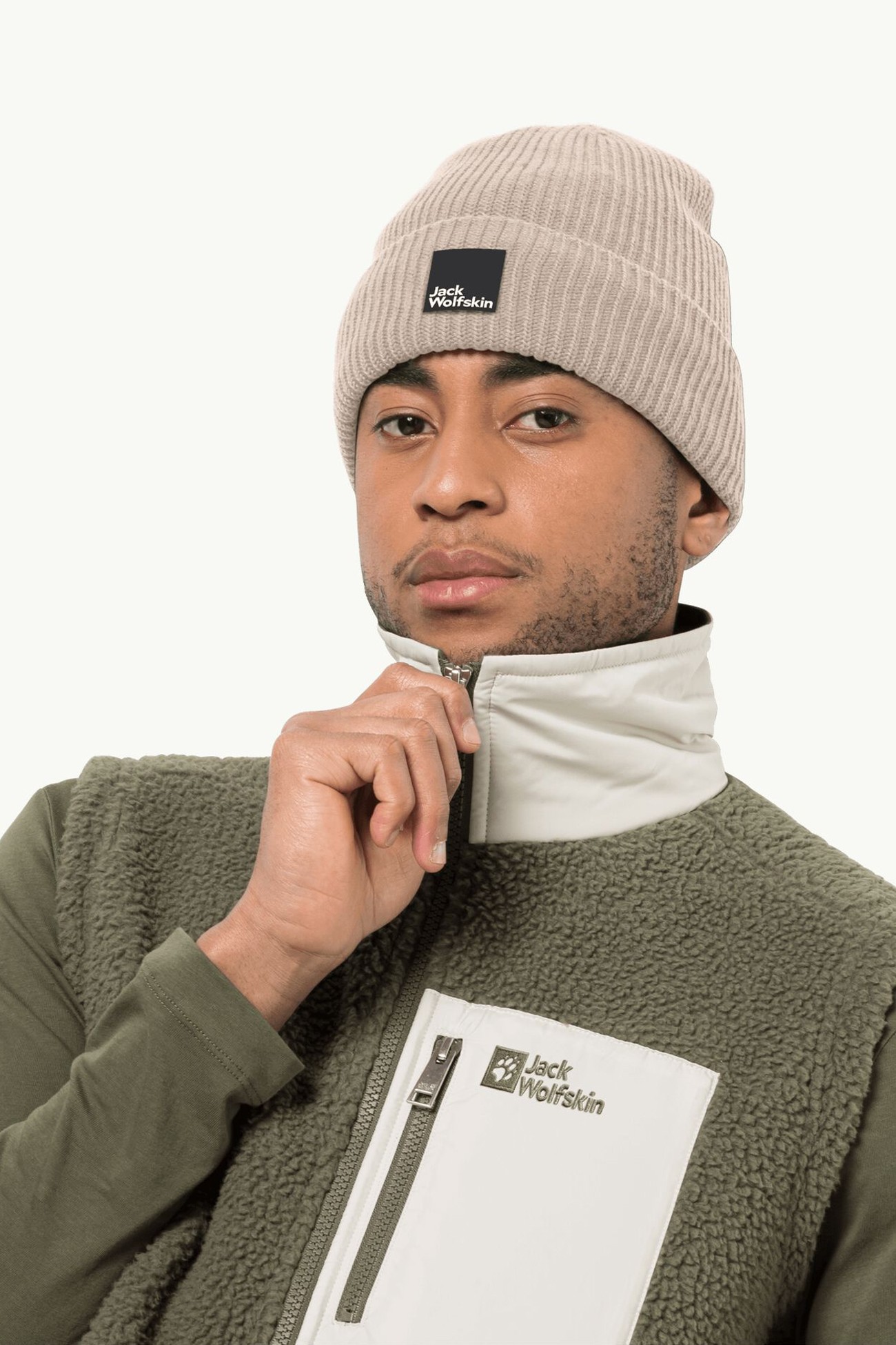 Шапка унисекс Jack Wolfskin PERGAMON BEANIE бежевая 1910701-5062 изображение 2