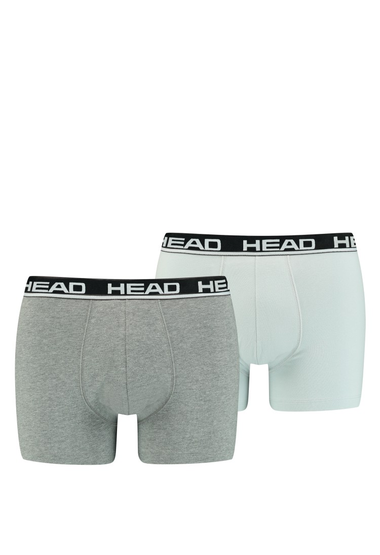 Боксеры мужские HEAD BASIC BOXER 2P серые 701202741012 изображение 2