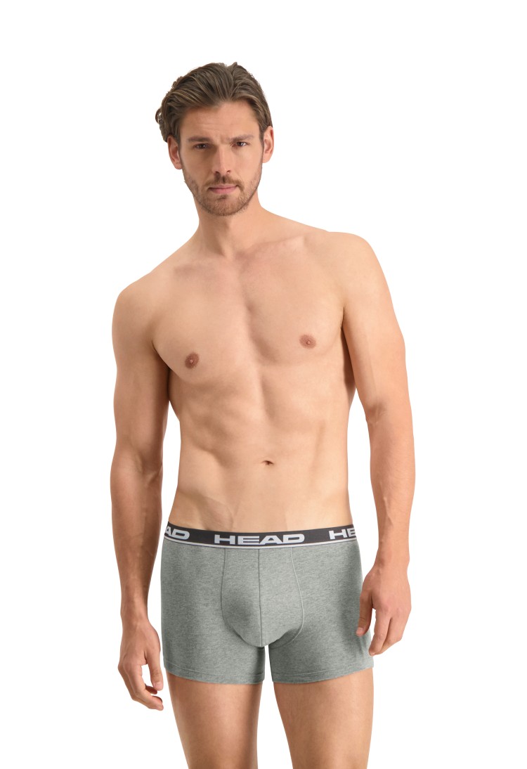 Боксеры мужские HEAD BASIC BOXER 2P серые 701202741012 изображение 4