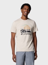 Футболка мужская Columbia Path Lake™ Graphic Tee II бежево-серая 1934811-281 изображение 7