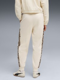 Брюки женские Puma ESS GRAPHIC Animal Comfort High-Waist Sweatpants FL молочные 68808687 изображение 3