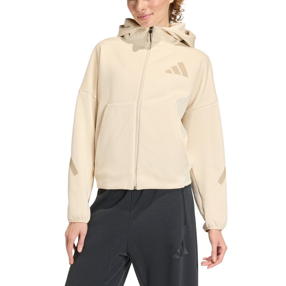 Толстовка женская Adidas W Z.N.E. FZ бежевая KE4746