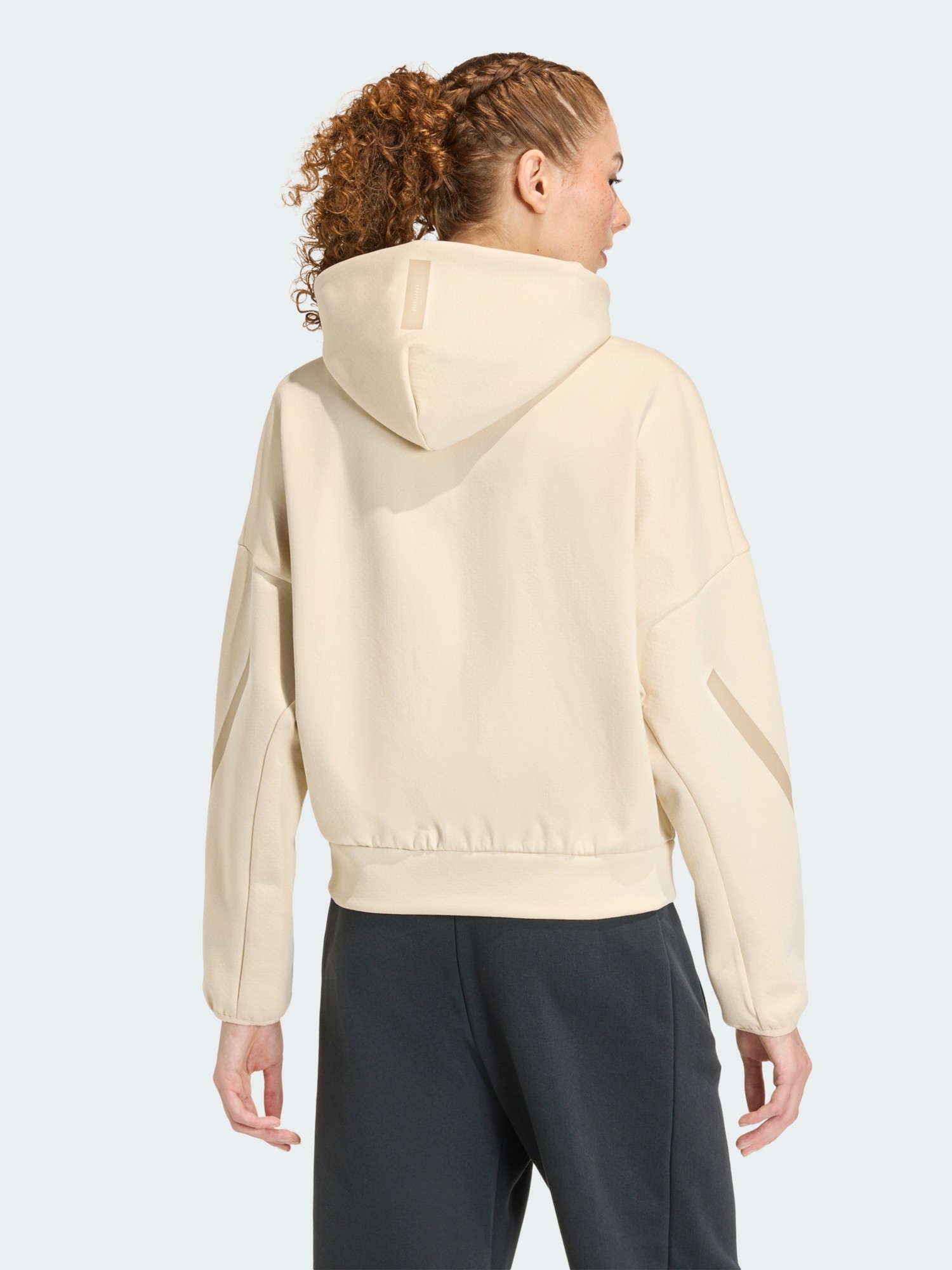 Толстовка женская Adidas W Z.N.E. FZ бежевая KE4746 изображение 3