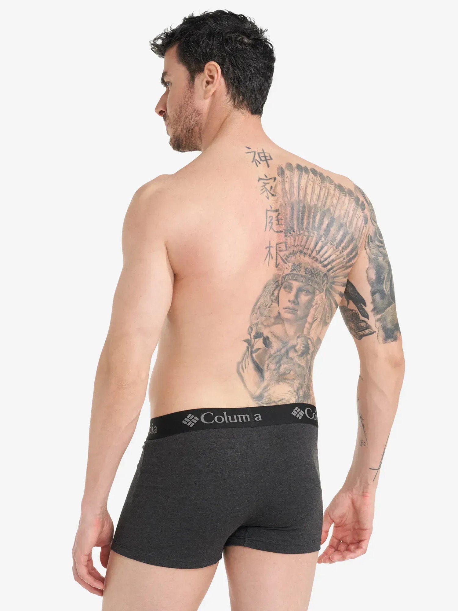Боксеры мужские 2P Columbia PERFORMANCE COTTON STRETCH MELANGE черные CPCB02-BLK изображение 6